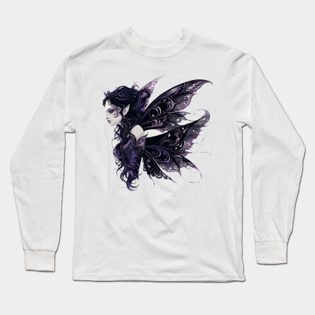 goth fairy Long Sleeve T-Shirt by Tiny crafty aliens